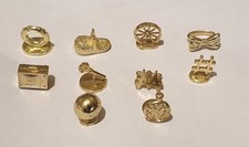 10  MIXED GOLD TONED METAL