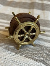 SHIPS WHEEL WOOD NAUTICAL BOAT