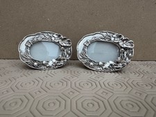 Vintage Pair of Silver Scenes Miniature Picture Frames Browning Quote