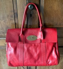 Mulberry Bayswater Red Tote Bag Classic Grain Excellent Condition - RRP £1,095