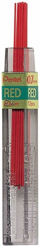 Pentel red coloured pencil - red,