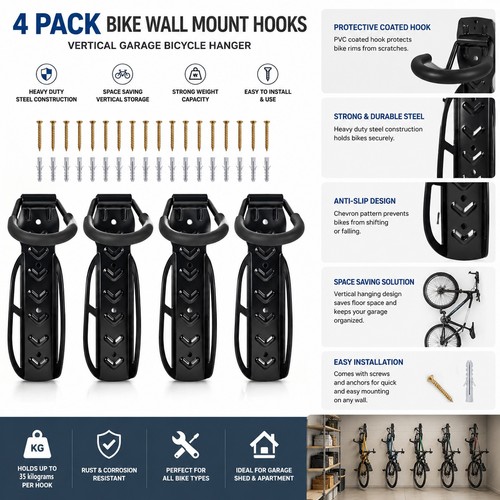 Bike stand storage wall - 4x,