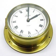 Marpro Vintage Brass Bulkhead Clock c1960.