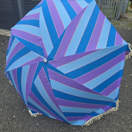 Vintage striped garden parasol - vintage,