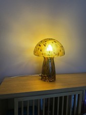 Tortoiseshell Glass Mushroom Lamp
