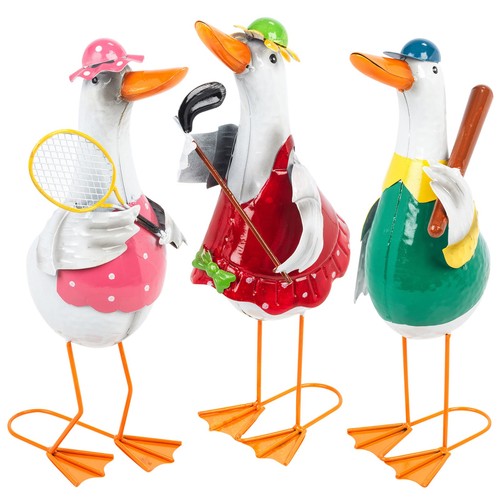 Metal sports goose garden - metal,