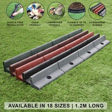 Flexible Lawn Edging Garden Border Grass Path Edge Pathways Rubber 1.2m Lengths