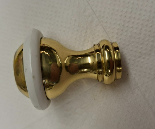 Solid brass cord pull curtain - brass,