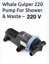 Whale Gulper 220 Pump for Shower & Waste 24vCaravan Motorhome And Walk In Shower