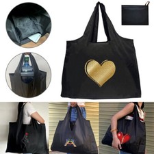 Large Foldable Reusable Ladies Shopping Bag Tote Handbag Fold Away shoulder Bags