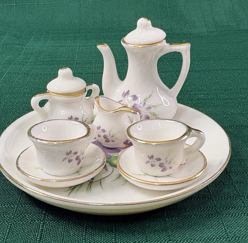 Vintage violets tea set pc - violets, 10