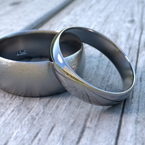 Band ring 925 silver women - ring,