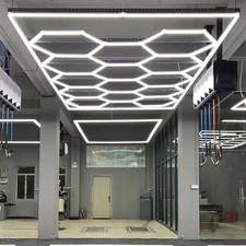 14 Hexagon LED Lighting Detailing Garage Workshop Retail Car Showroom UK