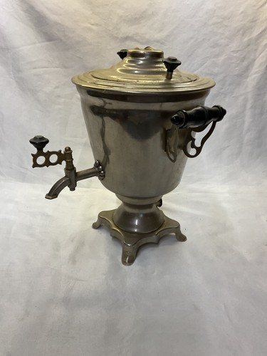 Vintage metal samovar tea urn - metal,