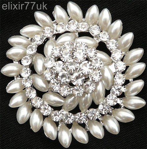 Silver round flower - silver,