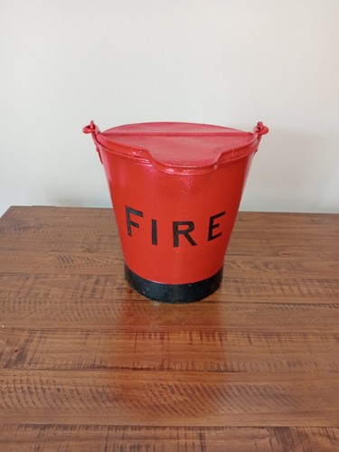 Vintage red galvanized fire - red,