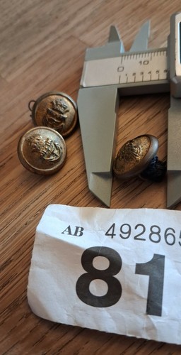 15mm brass button - 15mm,