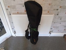 NEW MERIDIAN JUNIOR  CARRY/TROLLEY GOLF BAG~ SINGLE STRAP~ 26" HIGH~ BLACK/GREEN