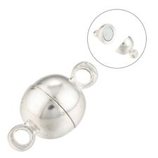 SILVER MAGNETIC ROUND BALL CLASPS JEWELLERY MAKING FINDINGS BEADS 11.5MM X 6MM