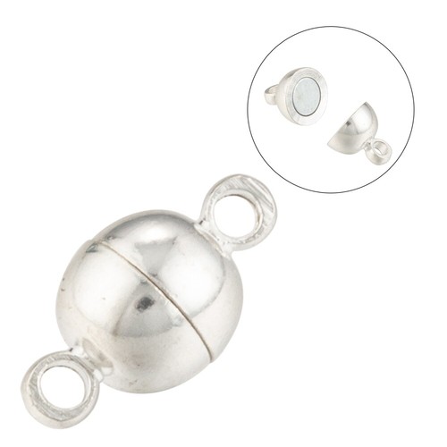 Silver magnetic round - silver,