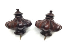 2x Wooden Drapery Curtain Rod