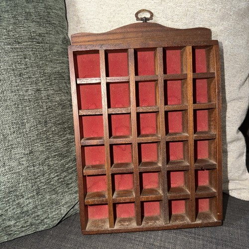 Vintage wooden curio shelf - wooden,