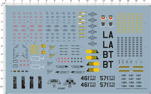 Water slide decal - 1/72, usaf