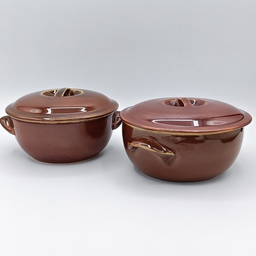 Vintage brown lidded - vintage, dish