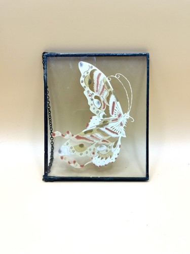 Vintage glass pewter framed - vintage,