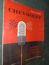 1942-1961 CHEVROLET CAR AND TRUCK RADIO PARTS BOOK / ORIGINAL CATALOG PICKUP++