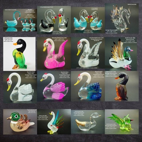 Blown glass swan figurine - blown,