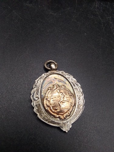 Vintage silver watch fob gold - silver,