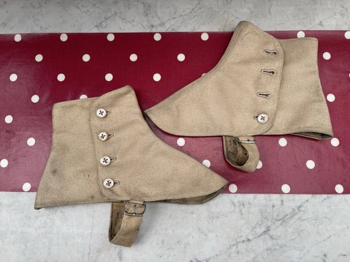 Vintage spats beige - vintage,