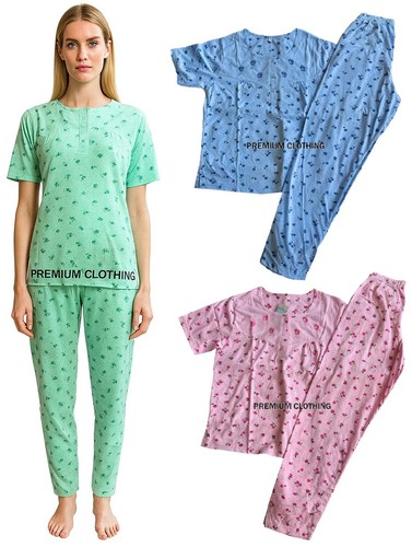 Ladies womens short sleeve pjs - ladies,