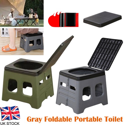 Portable folding toilet - folding, car