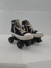 Roces Chuck Classic Black Canvas High Top Quad Roller Skates - Size UK 1 Eu 34 