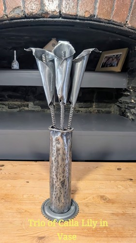 Handcrafted metal calla lily - handcrafted,
