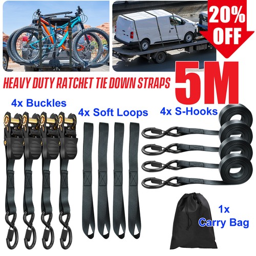 Heavy duty ratchet ties - 4x,