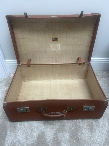 Vintage spartan suitcase tan - suitcase,