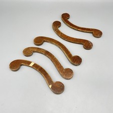 Vintage Bow Fronted Glass Display Cabinet Decorative Scrolls x5