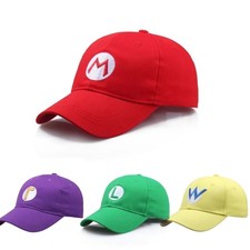 Super Mario Bros Adjustable Baseball Caps Mario Luigi Cosplay Hat Gift