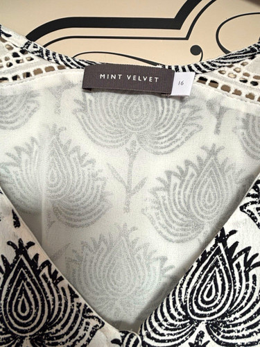 Mint velvet black white - velvet, black/white