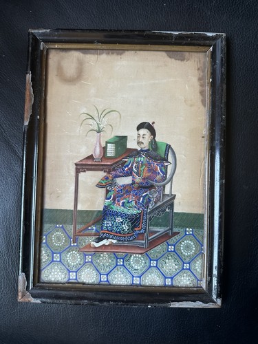 Antique chinese reverse glass - reverse,