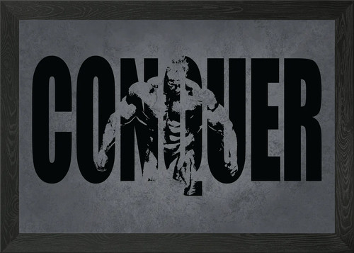 Conquer jay cutler framed wall - conquer,
