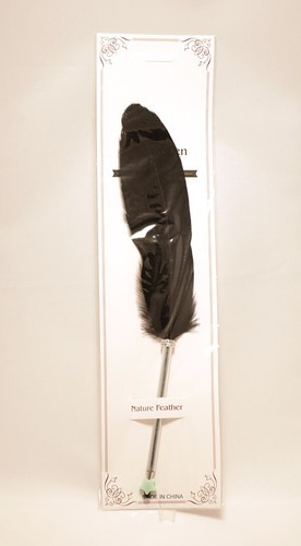 Feather ball point pen - feather,