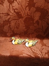 Vintage Plastic Small Duck Decoys Set Of 2