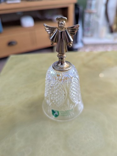 Vintage crystal bell angel - crystal,