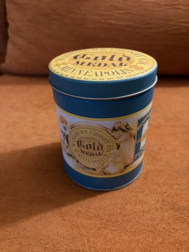 Vintage gold medal flour tin - gold,