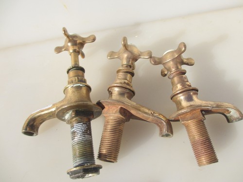 Antique brass taps - taps, sink