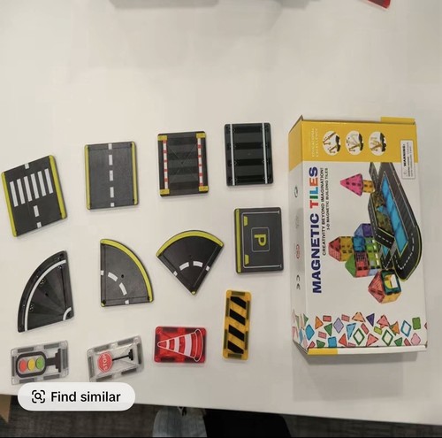 52pcs magnetic tiles road set - tiles,